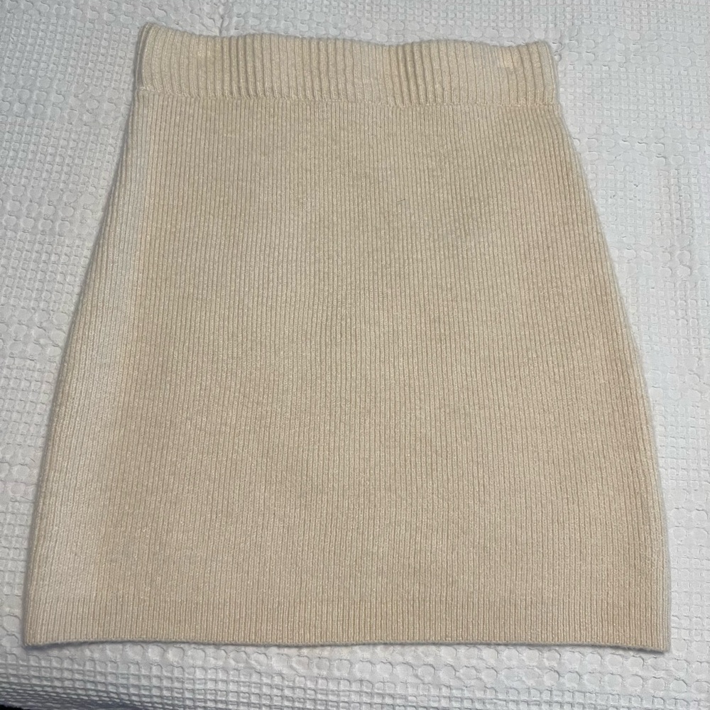 Cream sweater skirt